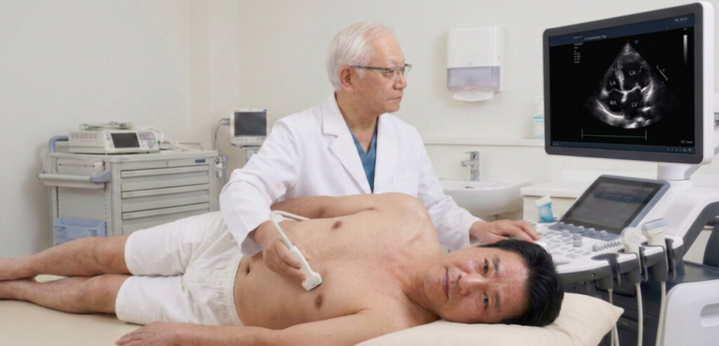 心エコーを実施する医師